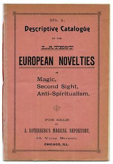 Roterberg, A. No. 1 Descriptive Catalogue of the Latest European Novelties. Chicago, ca. 1894. Pink