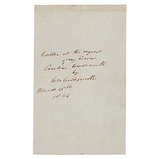 William Wordsworth Signature