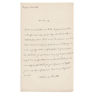 Theodore de Banville Autograph Letter Signed