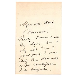 Georges Bizet Autograph Letter Signed