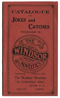 Windsor Novelties Catalogue of Jokes and Catches. London, ca. 1915 _ 20. Being a group of four catal