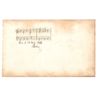 Daniel Auber Autograph Musical Quotation Signed