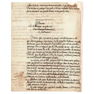 Honore Gabriel Riqueti, comte de Mirabeau Handwritten Manuscript