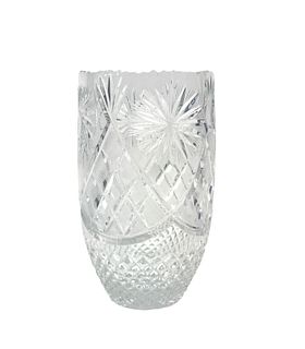 Antique American Brilliant Cut Crystal Round Vase