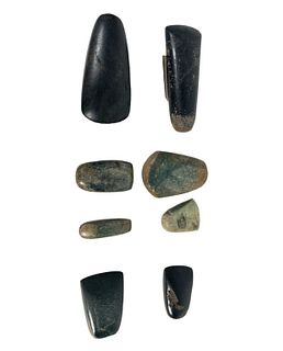 Lot 8 Pre-Colombian Mayan Jadeite Celt Axe Blades