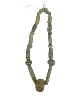 Lot Numerous Pre-Colombian Jade Beads & Pendants