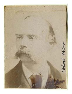 Heller, Robert (William Henry Palmer). Bust Portrait of Robert Heller. Circa 1875. Bust portrait of