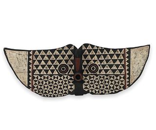 Impressive Vintage African Wooden Bird Mask