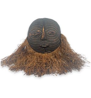 Vintage African Tribal Ceremonial Wooden Mask