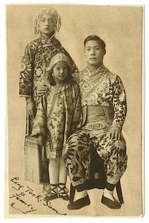 Long Tack Sam. Four Photographs of Chinese Magician Long Tack Sam. Circa 1920. Including a handsome