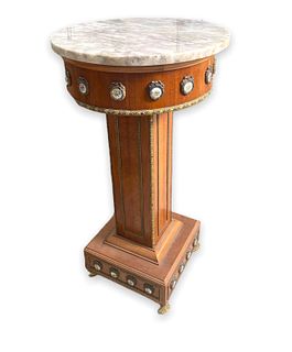 Vintage French Empire Style Round Pedestal Stand