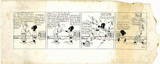 Meier, C.P. (Clarence Paul). Dunninger-Themed Willie Ikindoit Comic Strip. Forest Hills, New York, c