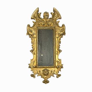 Vintage Italian Gold Leaf Classical Wooden Mirror