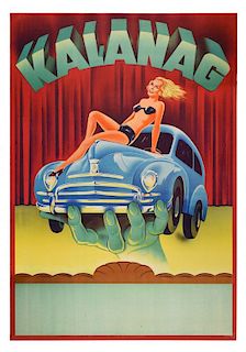 Kalanag (Helmut Schreiber). Kalanag. Germany, ca. 1955. Color poster depicting KalanagНs partner, Gl