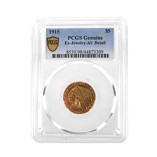 PCGS 1915 US $5 Gold Coin
