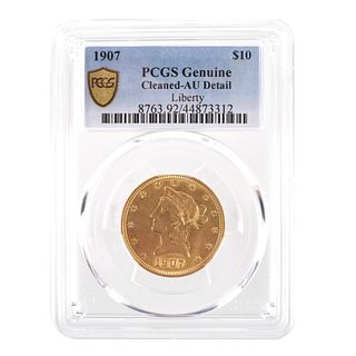 PCGS 1907 US $10 Gold Coin