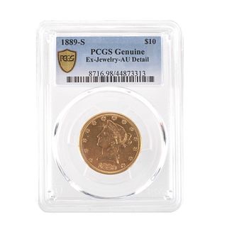 PCGS 1889-S US $10 Gold Coin