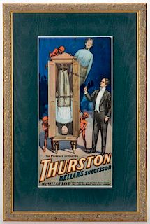 Thurston, Howard. The Prisoner of Canton. Cincinnati: Strobridge Litho., ca. 1908. Color lithograph