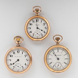 Three Hamilton Watch Co. Open-face Watches