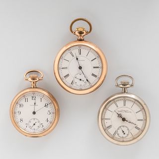 Three Waltham Watch Co. Open-face Watches