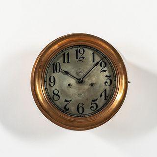 The Ashcroft Mfg. Co. Brass Wall Clock