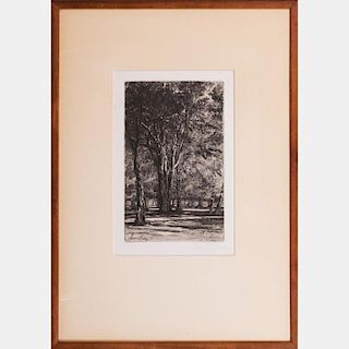 Francis Seymour-Haden (1818-1910) Kensington Gardens, No. II, 1860, Etching, drypoint on wove paper,