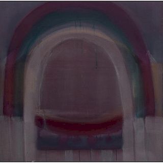 Denise Martin (20th Century) Arch V (Blue Distance), Polymer on canvas,