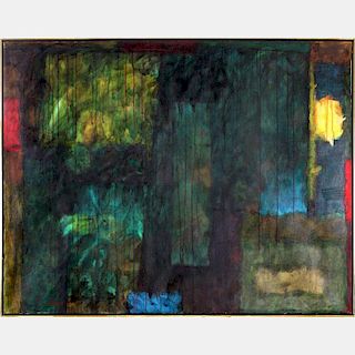 Bernard Pfriem (1926-1996) Window Picture #6, Oil on canvas,