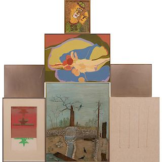 A Group of Seven Works by Various Artists, 20th Century,