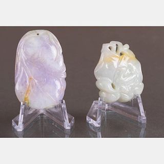 Two Chinese Carved Jade Pendants.