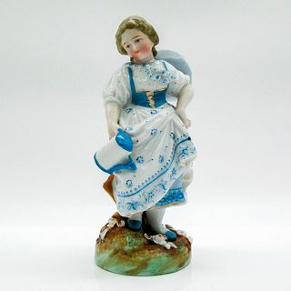 Giulio Richard Porcelain Figurine, Girl with Watering Can