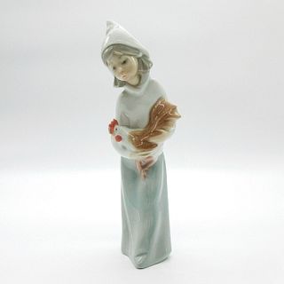 Girl With Rooster 1004677 - Lladro Porcelain Figure