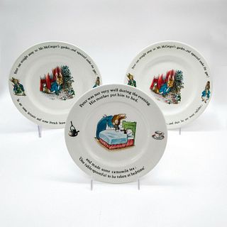 Set Of 3 Wedgwood Beatrix Potter Plates, Peter Rabbit