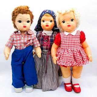 3pc Vintage Terri Lee Dolls, 2 Girls, 1 Boy