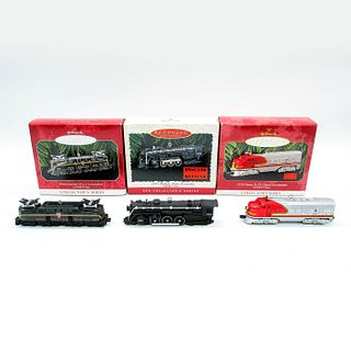 3pc Hallmark Keepsake Ornaments, Trains
