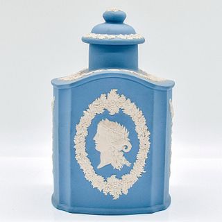 Wedgwood Pale Blue Jasperware Tea Caddy