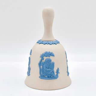 Wedgwood Pale Blue on Cream Jasperware Bell