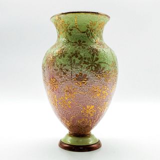 Royal Doulton Ceramic Vase Gold Floral Pattern