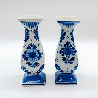 Pair of De Porceleyne Fles Delft Blue Miniature Vases