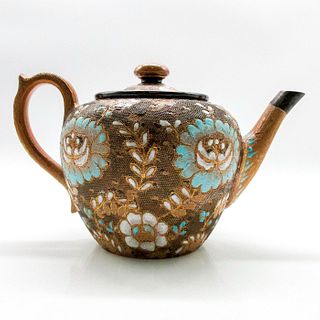 Royal Doulton Slaters Pattern Stoneware Tea Pot Floral Gold