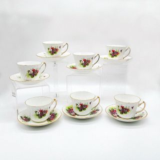 Set of 7 Royal Kendall Teacup And Saucer Sets