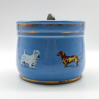 Royal Doulton Tobacco Jar Art Nouveau Lid Lock Dogs