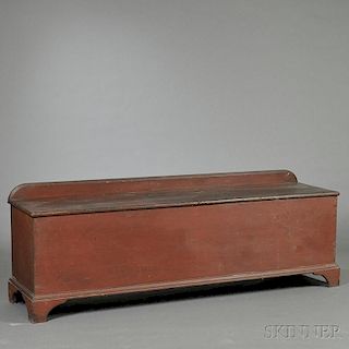 Red-painted Six-board Chest
