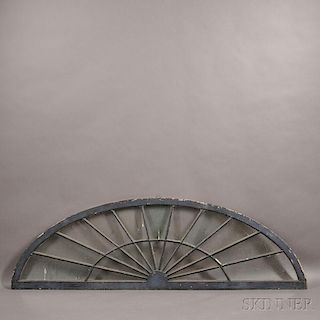 Large Black-painted Architectural Fan Light
