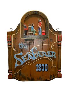 Vintage 1970's Mid Century Seafarer's Pub Sign 