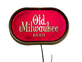 Vintage OLD MILWAUKEE BEER Light Up Advertising Sign