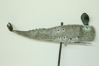 Outstanding Folk Art Sperm Whale Weathervane, 19th Century