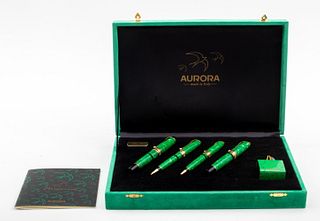Aurora Primavera Limited Edition 18K Gold Pen Set
