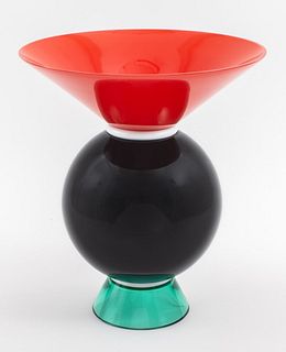 Ettore Sottsass Post Modern Murano Art Glass Tazza