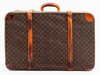 Louis Vuitton Leather Strap Soft Side Suitcase